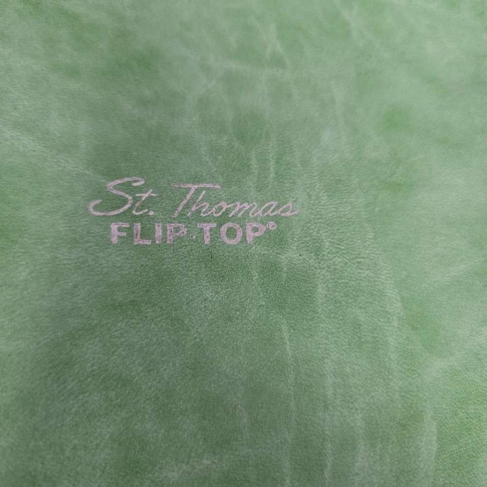 Vintage FLIP‎ TOP Valet Kit by ST. THOMAS Green 1970's Mid Century